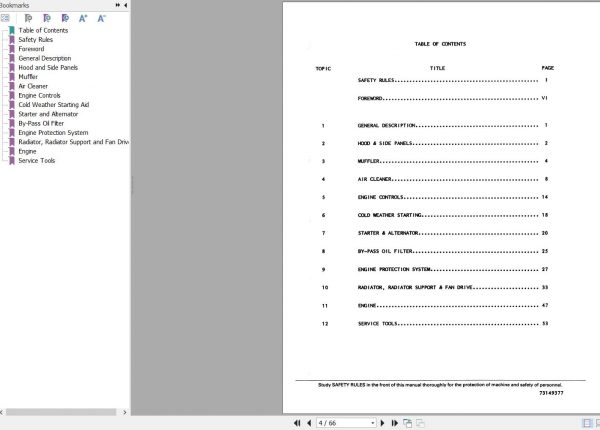 Fiat Allis Wheel Loader FR35 Engine Related Components Service Manual 73149377 2