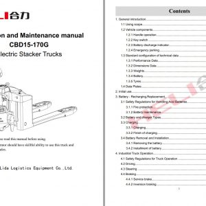 Heli Electric Stacker Trucks CBD15 170G Electric Schematic Diagram Service Manual 1