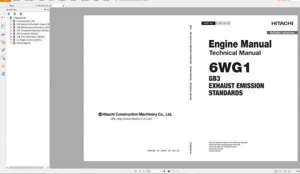 Hitachi Excavator Series 5 ZX5 2021 21.1GB Technical Manual Part Catalog Circuit Diagram DVD 11