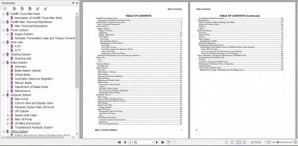 Hyster Forklift Class 5 A3C6 H80UT H90UT H100UT Service Manual 1
