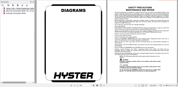 Hyster Forklift Class 5 F222 Service Manual 2