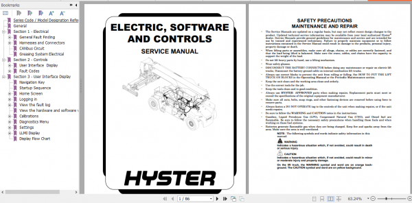 Hyster Forklift Class 5 F222 Service Manual 4