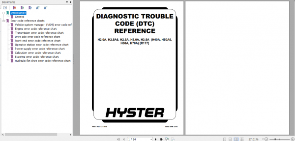 Hyster Forklift Class 5 P006 H135FT H155FT H155FTS H170FTS Service Manual 2f8a284fc8d0e7cb9