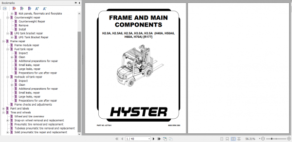 Hyster Forklift Class 5 P006 H135FT H155FT H155FTS H170FTS Service Manual 3b43027d7b3e91a7a