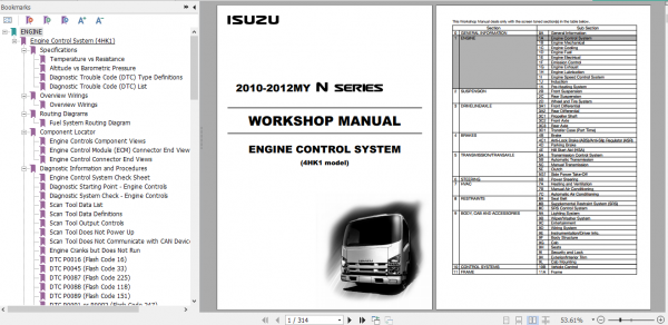 Isuzu 2010 2012MY N Series Workshop Manual Engine Control System 4HK1 model LG4HKED WE 1001 3rd EN 1