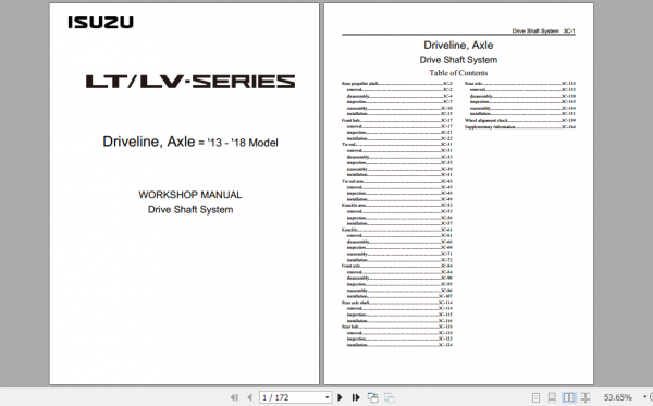Isuzu LT LV Series 2013 2018 Model EURO IV Workshop Manual EN 3