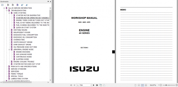 Isuzu N Series 2002 Workshop Manual N R 99 03 02 E 2