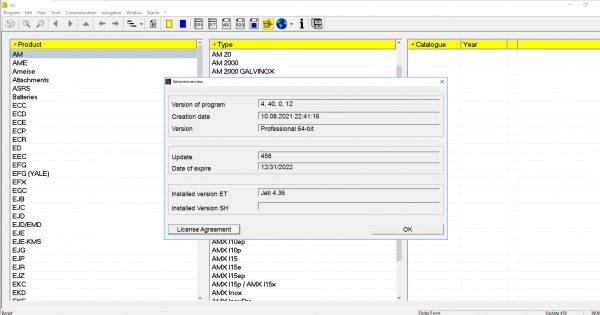 JUNGHEINRICH JETI ForkLift ET v4.36 Updated 458 11.2021 Spare Parts Catalog Full Instruction DVD 1