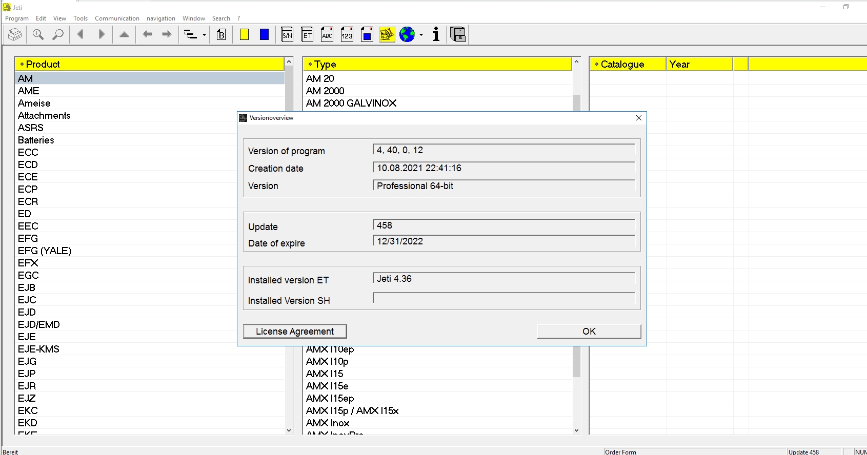 JUNGHEINRICH JETI ForkLift ET v4.36 Updated 458 11.2021 Spare Parts Catalog Full Instruction DVD 1