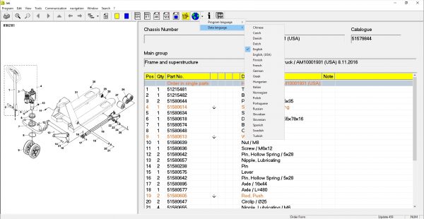 JUNGHEINRICH JETI ForkLift ET v4.36 Updated 459 11.2021 Spare Parts Catalog Full Instruction DVD 6