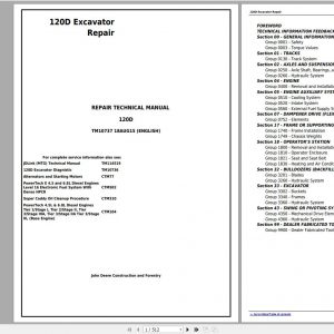 John Deere 120D Excavator Repair Technical Manual TM10737 13044f6730c200a5e