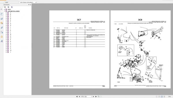 John Deere Articulated Dump Truck 250D 300D Parts Manual T189850A 4