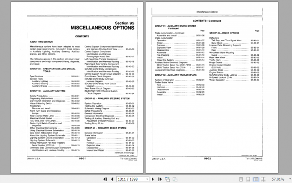 John Deere Articulated Tractors 8450 8650 4WD Technical Manual TM1355 3