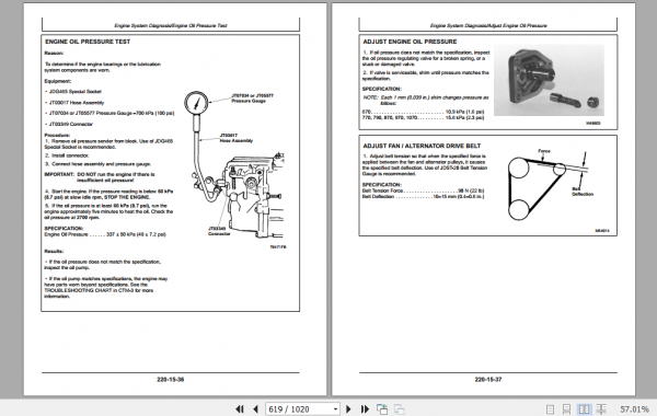 John Deere Compact Utility Tractors 670 770 790 870 970 1070 Technical Manual TM1470 3