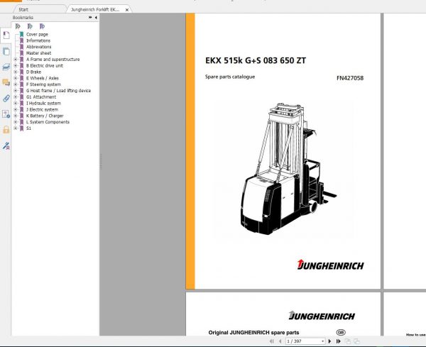 Jungheinrich Forklift 3.24 GB PDF Spare Parts Patalog EN DVD 9