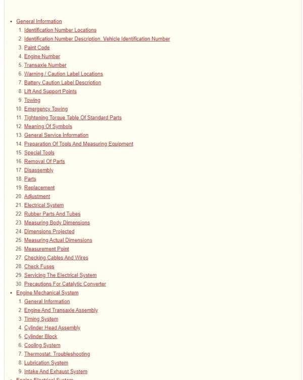 Kia Optima TF 2011 2021 Service Manual 1