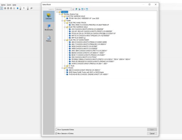 Komatsu CSS EPC Forklift 11.2021 Spare Parts Catalog 1