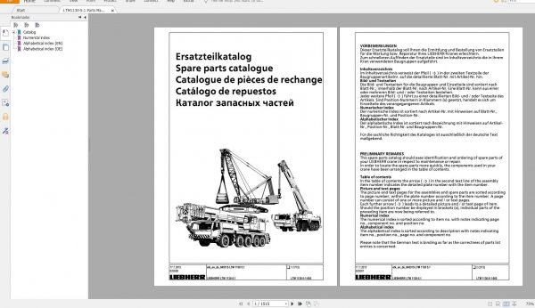 Liebher Mobile Crane LTM 1130 51 Service Part Manual 2