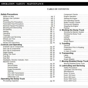 Link Belt Articulated Truck D30 Schematics Operation Service Manual 1