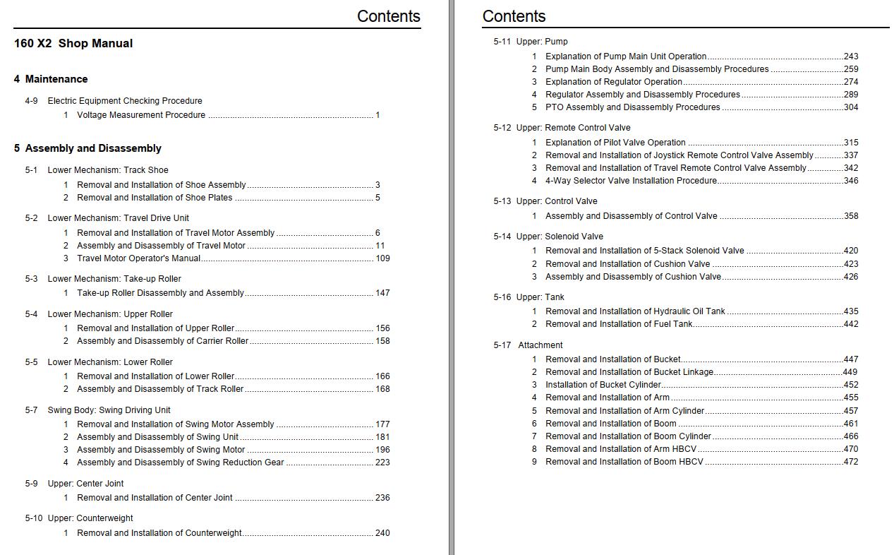 Link Belt Excavator 160 X2 EX Schematics Operators Shop Parts Service Manual 1