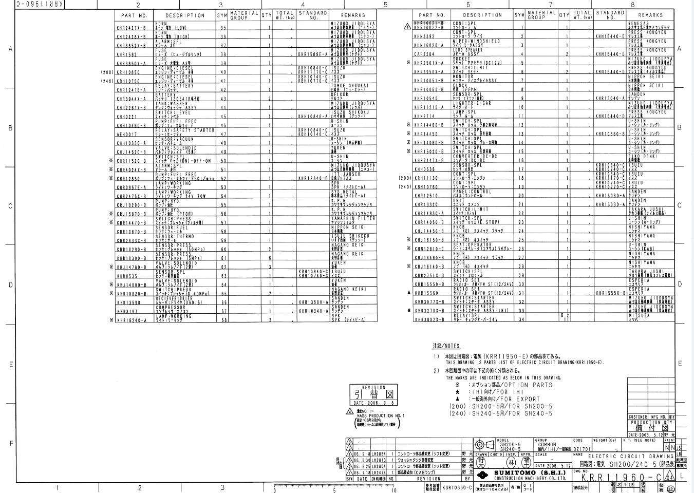 Link Belt Excavator 210 X2 LR Electrical Schematic Hydraulic Schematic Parts List 1