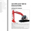 Link Belt Excavator 225 SPIN ACE MSR Tier 3 Schematics Operators Shop Manual 1