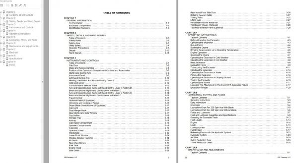 Link Belt Excavator 225 SPIN ACE MSR Tier 3 Schematics Operators Shop Manual 2