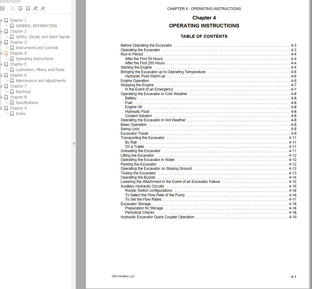 Link Belt Excavator 240 X2 LF Schematics Operation Shop Service Manual 1