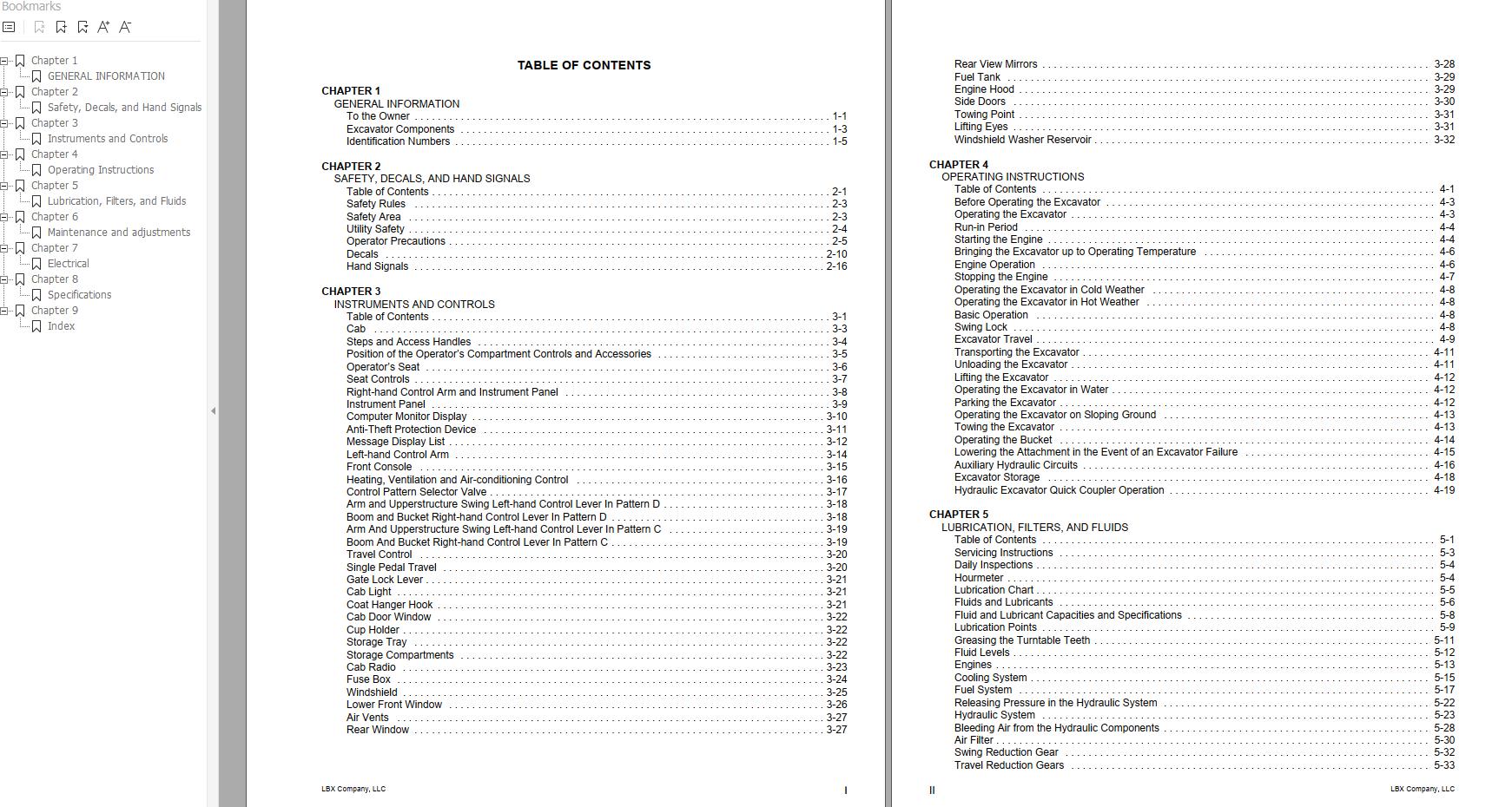 Link Belt Excavator 240 X2 Schematics Operators Parts Service Manual 1