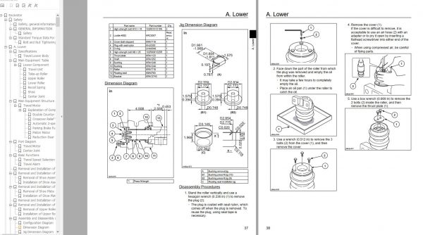 Link Belt Excavator 250 X3 Schematics Operators Service Manual 4