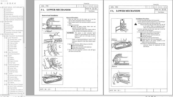 Link Belt Excavator 2700 Q2 Quantum Schematics Operation Shop Manual 3