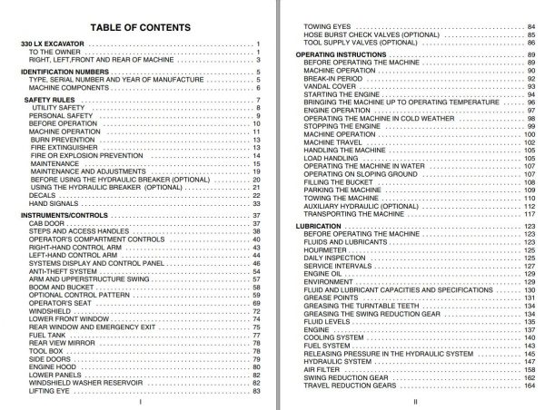 Link Belt Excavator 330 LX DHP FC Operators Service Manual 2