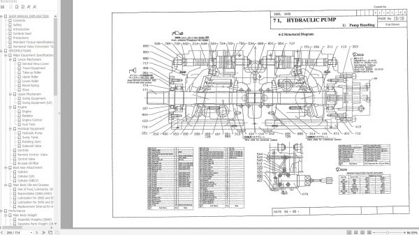 Link Belt Excavator 3400 Q1 Quantum Schematics Operation Shop Manual 1