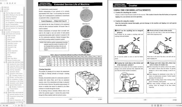 Link Belt Excavator 3400 Q1 Quantum Schematics Operation Shop Manual 2