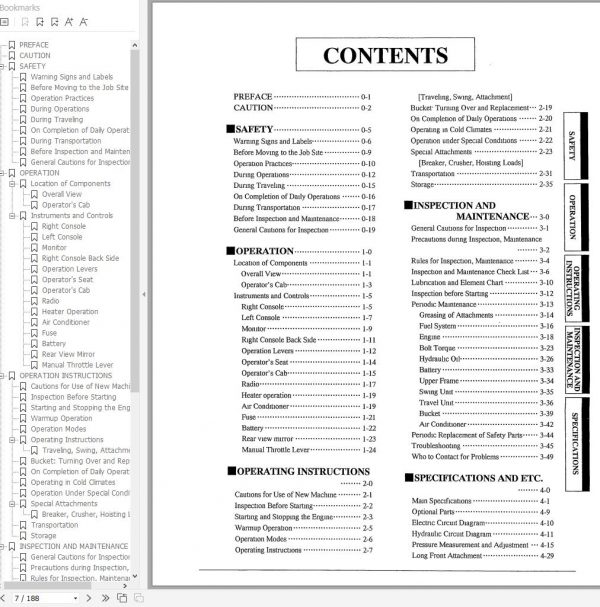 Link Belt Excavator 3400 Q2 LF Quantum Operation Shop Manual 1