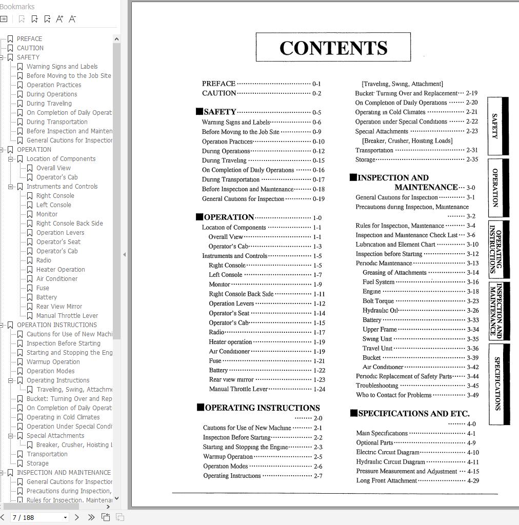 Link Belt Excavator 3400 Q2 LF Quantum Operation Shop Manual 1