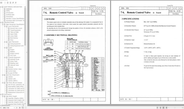 Link Belt Excavator 3400 Q2 LF Quantum Operation Shop Manual 2