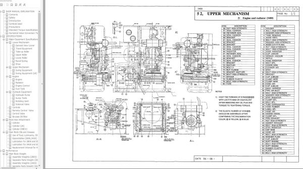 Link Belt Excavator 3400 Q2 Quantum Schematics Operation Shop Manual 2