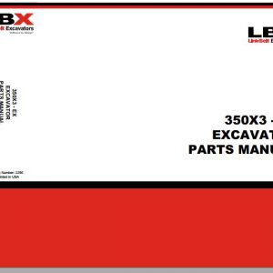 Link Belt Excavator 350 X3 Schematics Operators Service Manual 1