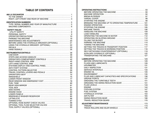 Link Belt Excavator 460 LX EX Schematics Operators Part Service Manual 3