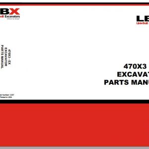 Link Belt Excavator 470 X3 Parts Manual 1