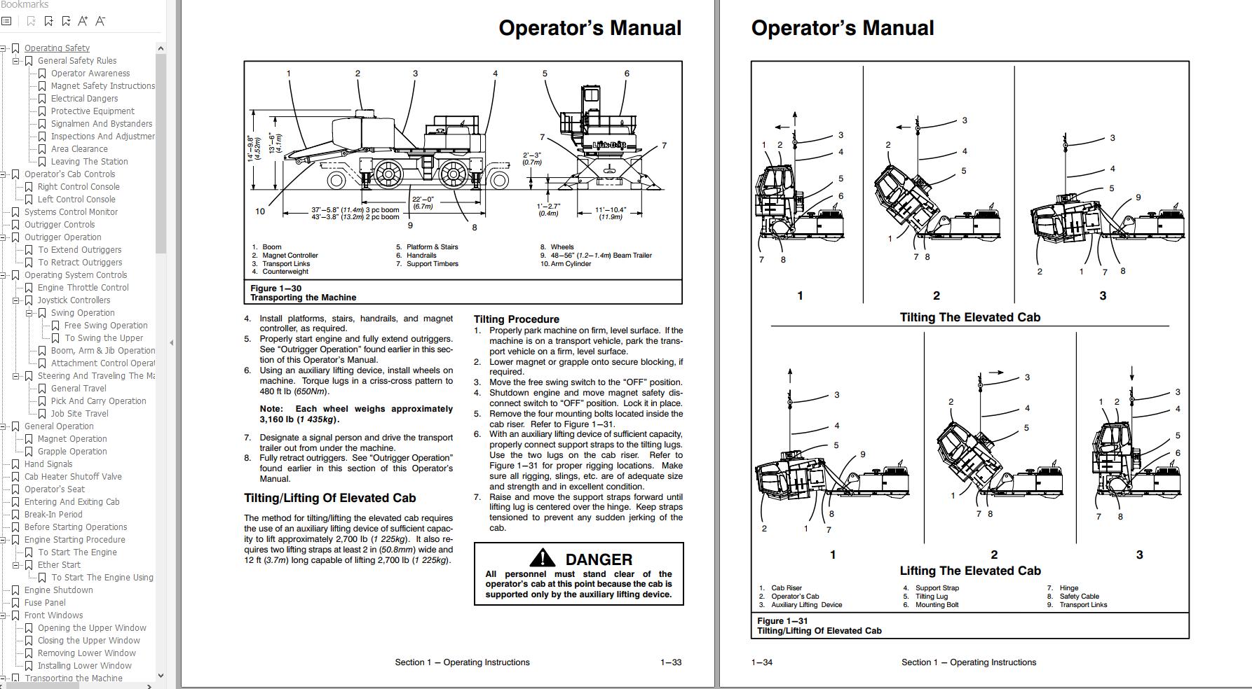 Link Belt Excavator 6000 QRT Quantum Operation Manual 1