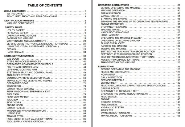 Link Belt Excavator 700 LX EX Tier 3 Schematics Parts Operation Service Manual 4