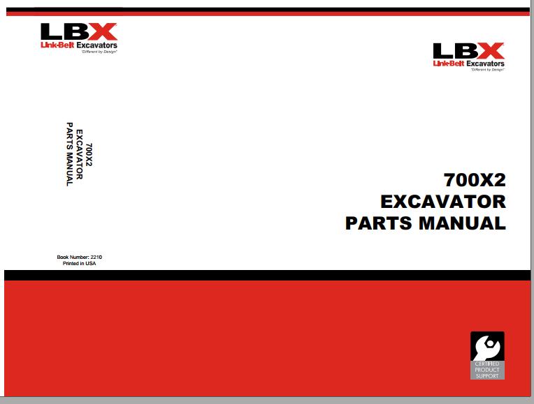 Link Belt Excavator 700 X2 Schematics Operation Parts Service Manual 4