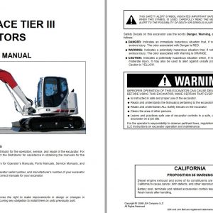 Link Belt Excavator 80 SPIN ACE SB Tier 3 Schematics Operation Shop Manual 2 1
