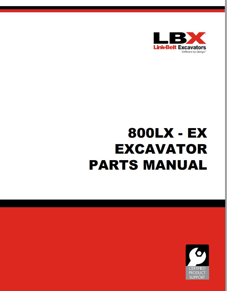Link Belt Excavator 800 LX EX Schematics Operation Parts Service Manual 4