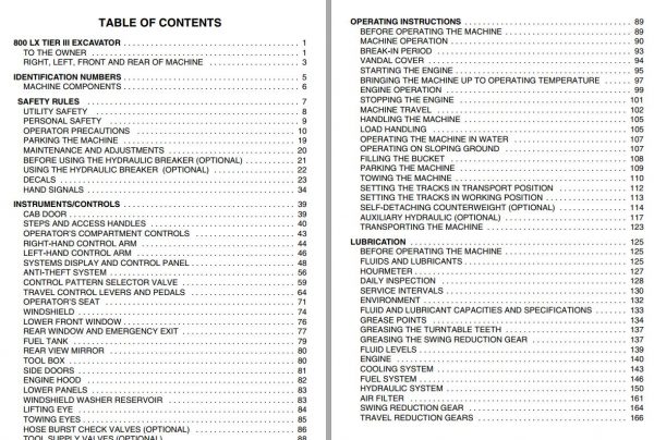 Link Belt Excavator 800 LX EX Tier 3 Schematics Operation Parts Service Manual 2