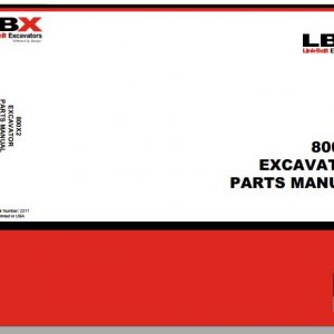 Link Belt Excavator 800 X2 Parts Manual 1