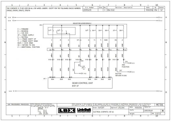 Link Belt Wheel Loader L130 Electrical Schematic Hydraulic Schematic Service Manual 3