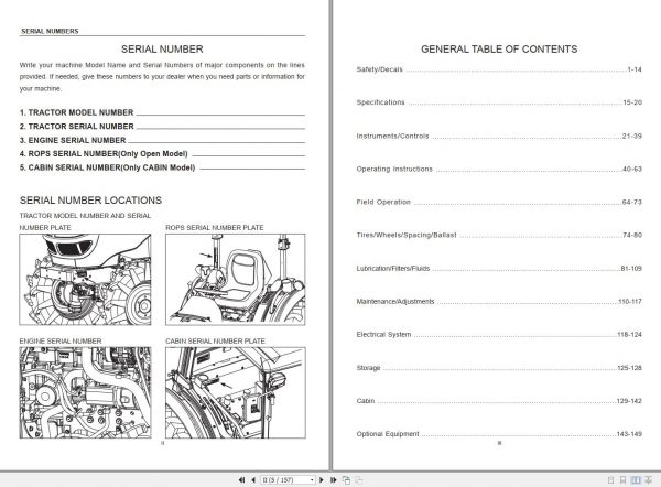 Mahindra Tractor 1533 1538 Shuttle HST Cabin Operators Manual 2